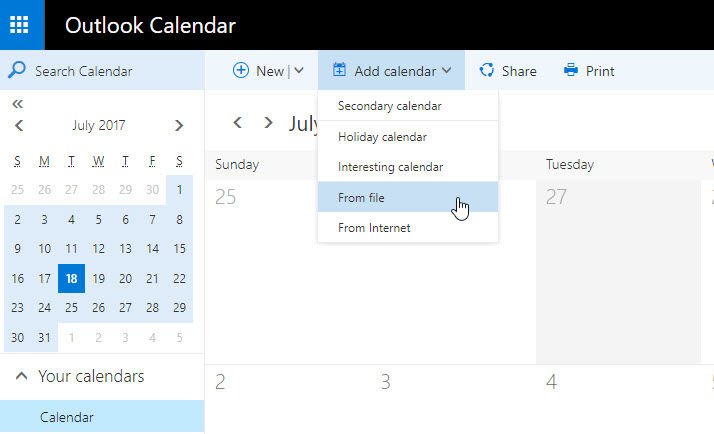 Add calendar to outlook mac